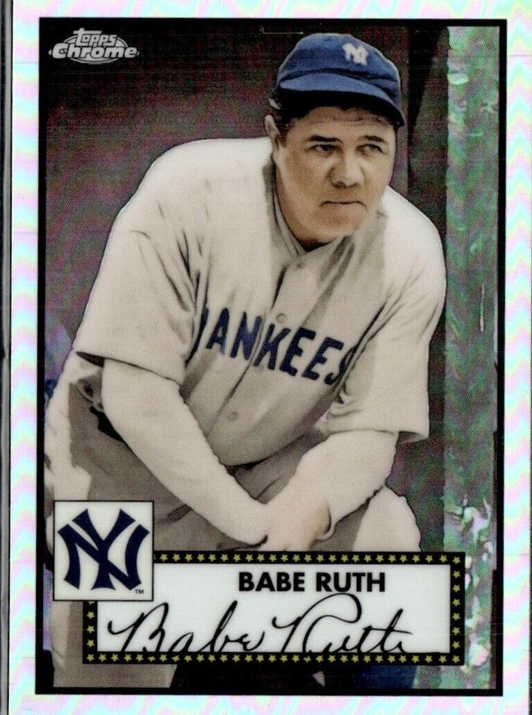 2021 Topps Chrome Platinum Anniversary Baseball Refractor Babe Ruth #615 PSA 9