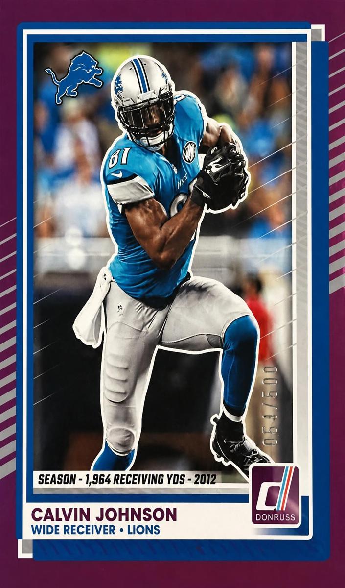2025 Panini Donruss Football Season Stat Line Calvin Johnson #24
