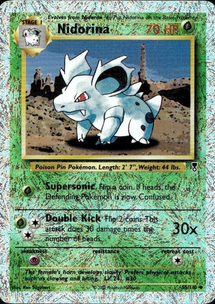 2002 Pokemon Legendary Collection Reverse Foil Nidorina #55 CGC 9