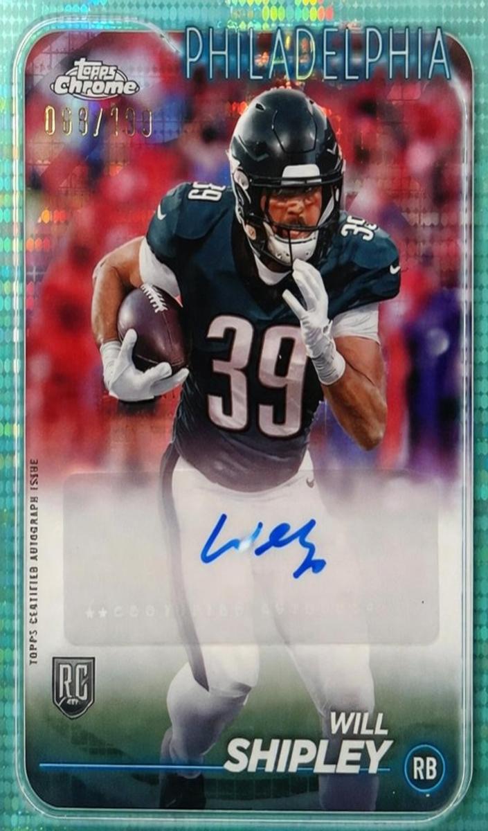 2024 Topps Chrome Football Aqua Refractor Will Shipley #RA-WSH