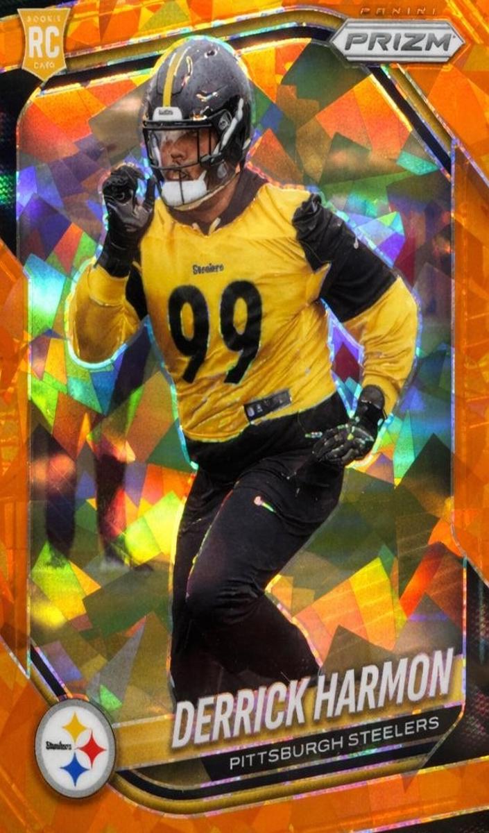 2025 Panini Prizm Football Orange Ice Derrick Harmon #368