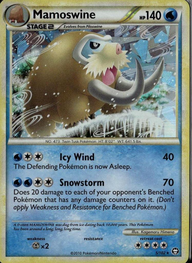 2010 Pokemon HeartGold & SoulSilver Triumphant Mamoswine #5