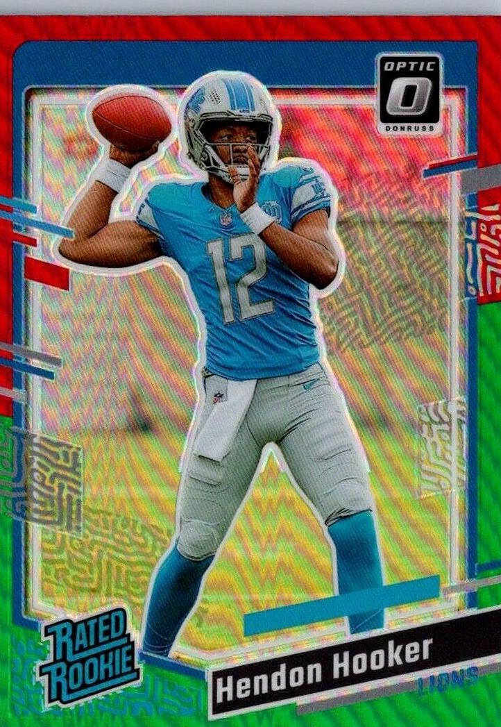 2023 Panini Donruss Football Red Green Hendon Hooker #329 PSA 9
