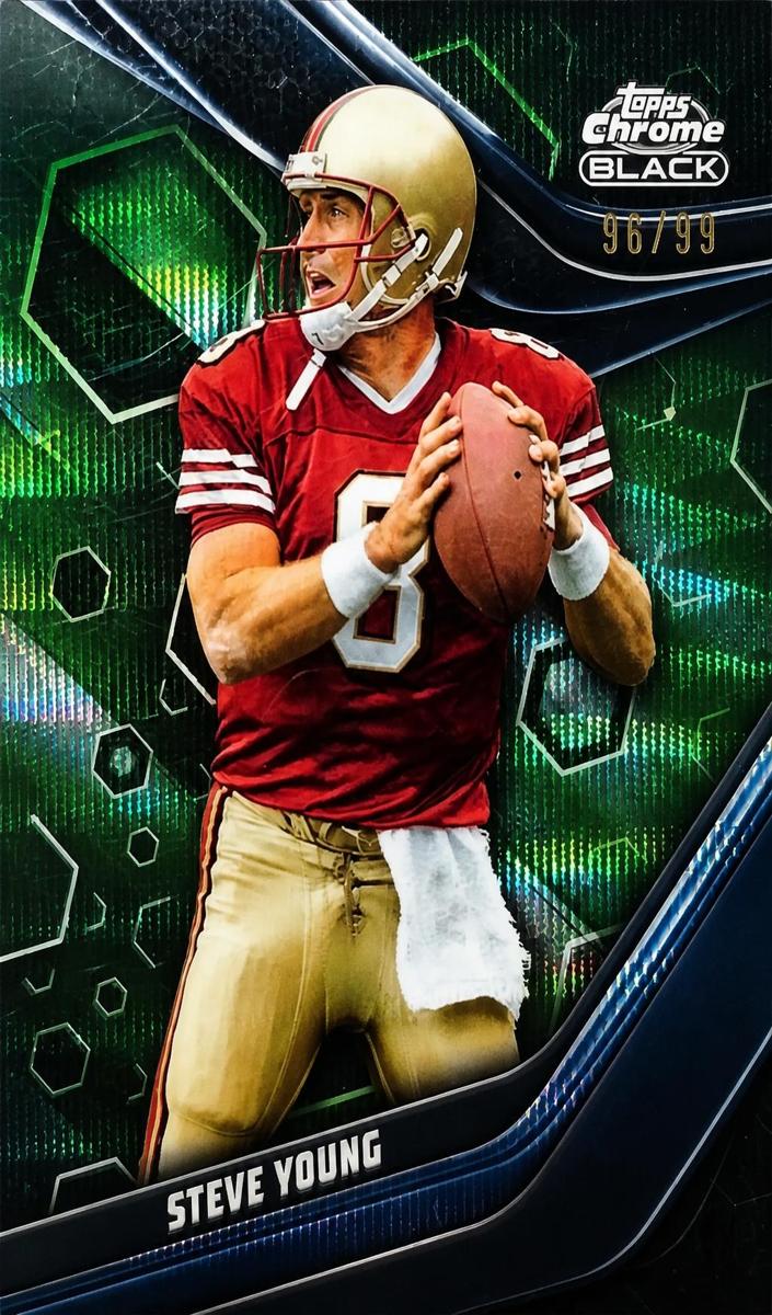 2023 Topps Composite Football Green Wave Refractor Steve Young #144