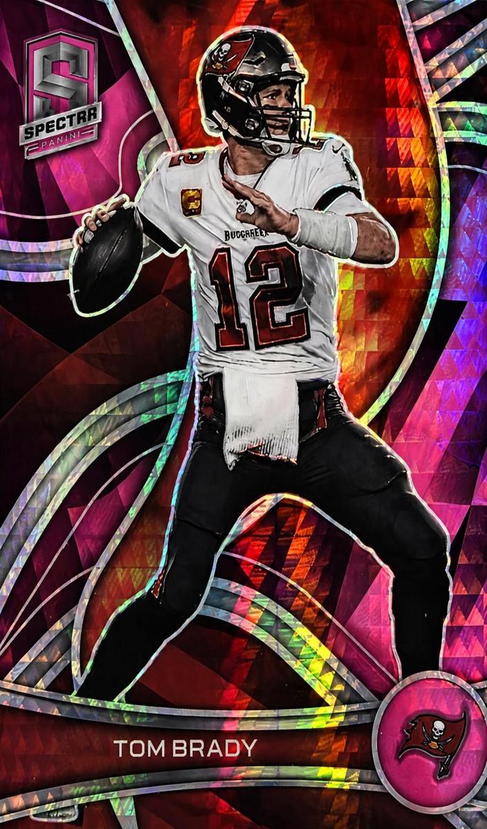 2022 Panini Spectra Football Neon Pink Die Cut Tom Brady #91