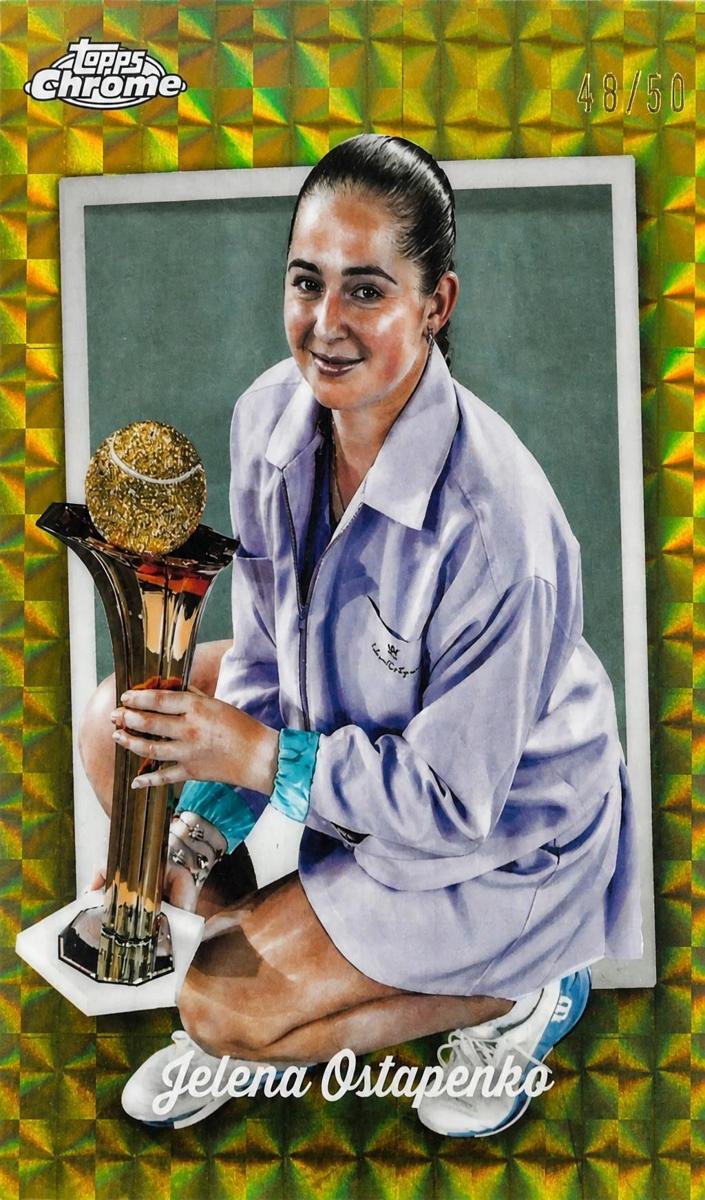 2025 Topps Chrome Tennis Gold Geometric Refractor Jelena Ostapenko #CTD-10