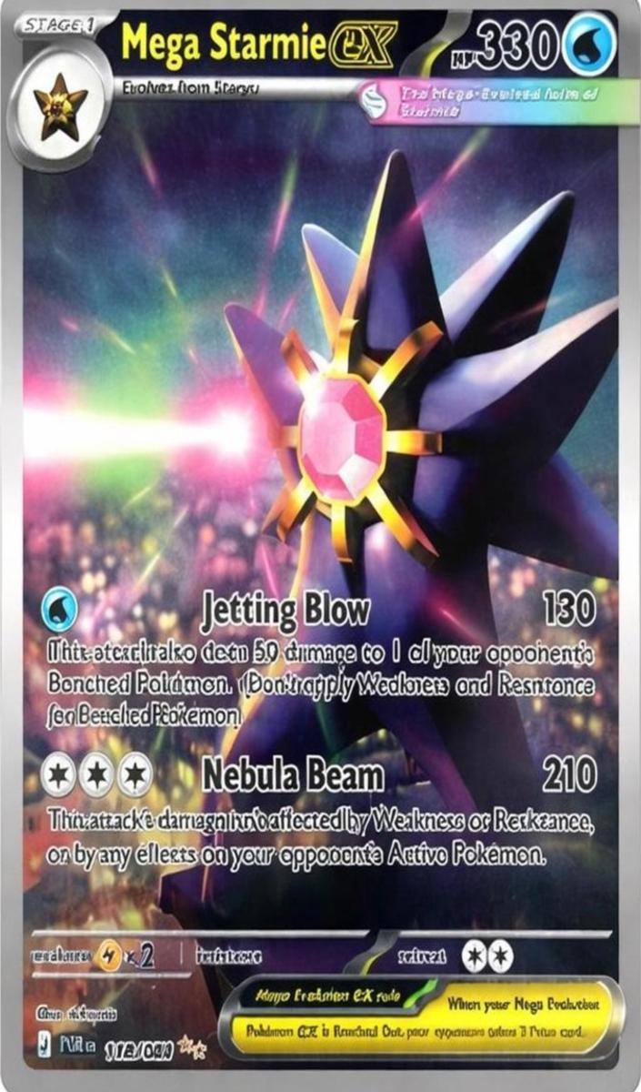 2026 Pokemon Mega Evolution Perfect Order Mega Starmie EX #118 RAW Ungraded