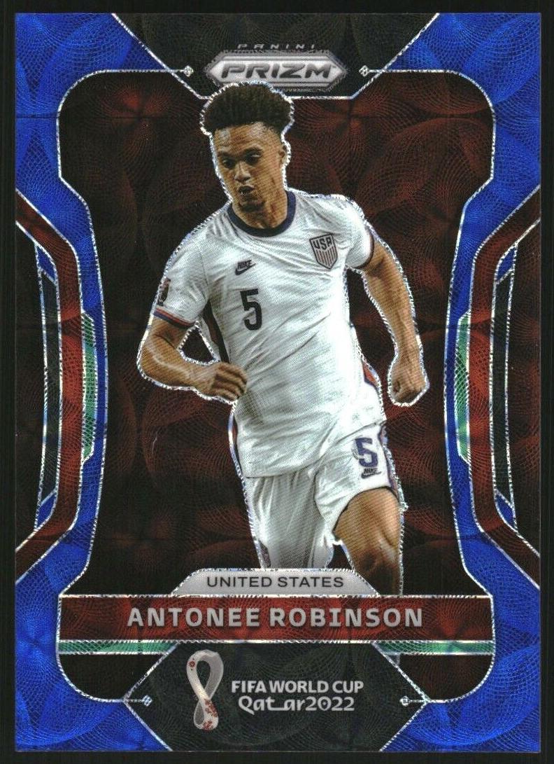 2022 Panini Prizm FIFA World Cup Qatar Soccer Choice Prizms Blue Antonee Robinson #199