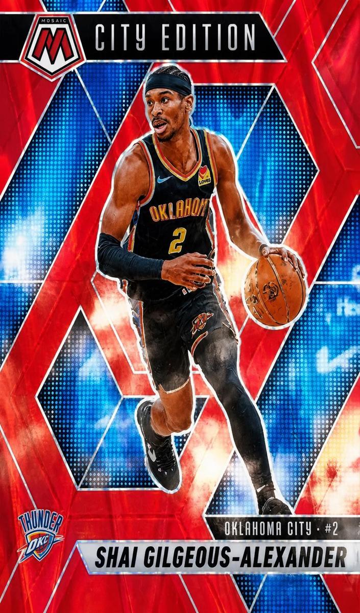 2024 Panini Mosaic Basketball Red Seismic Shai Gilgeous-Alexander #289
