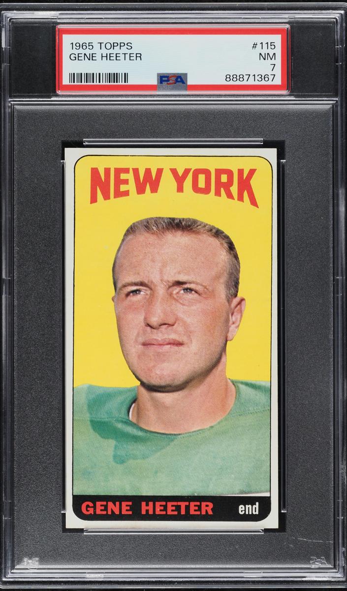 1965 Topps Football Gene Heeter #115 PSA 7.5