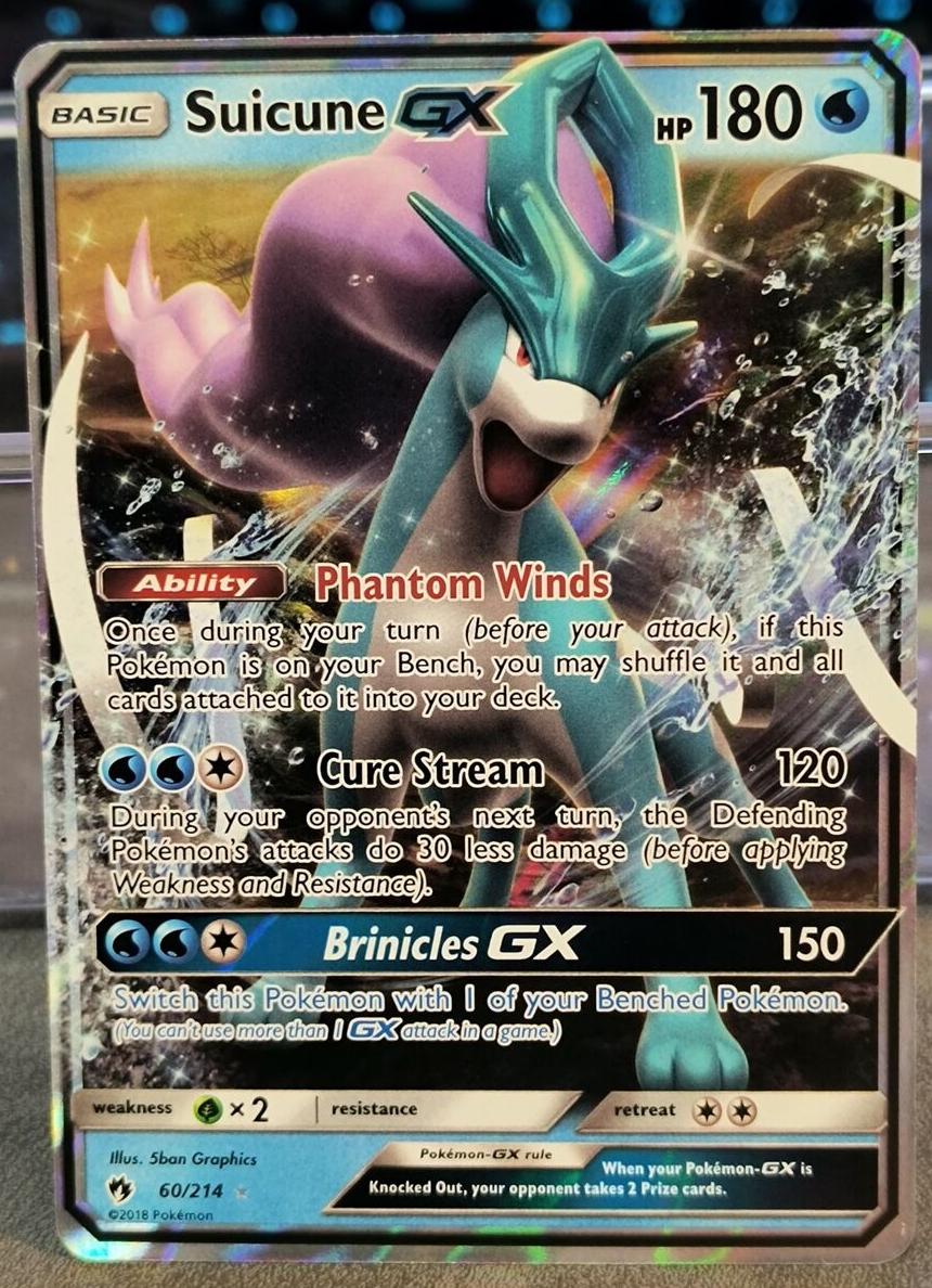 2018 Pokemon Sun & Moon Lost Thunder Suicune #60 PSA 9