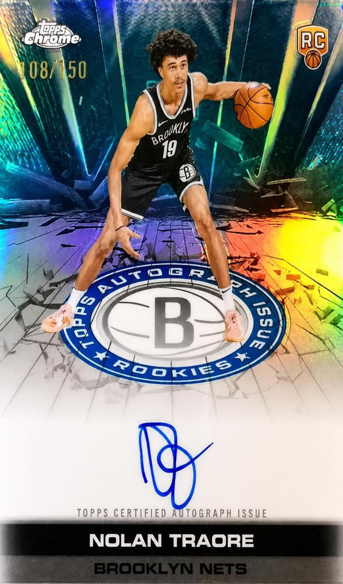 2025 Topps Chrome Basketball Blue Refractor Nolan Traore #TAIR-NT