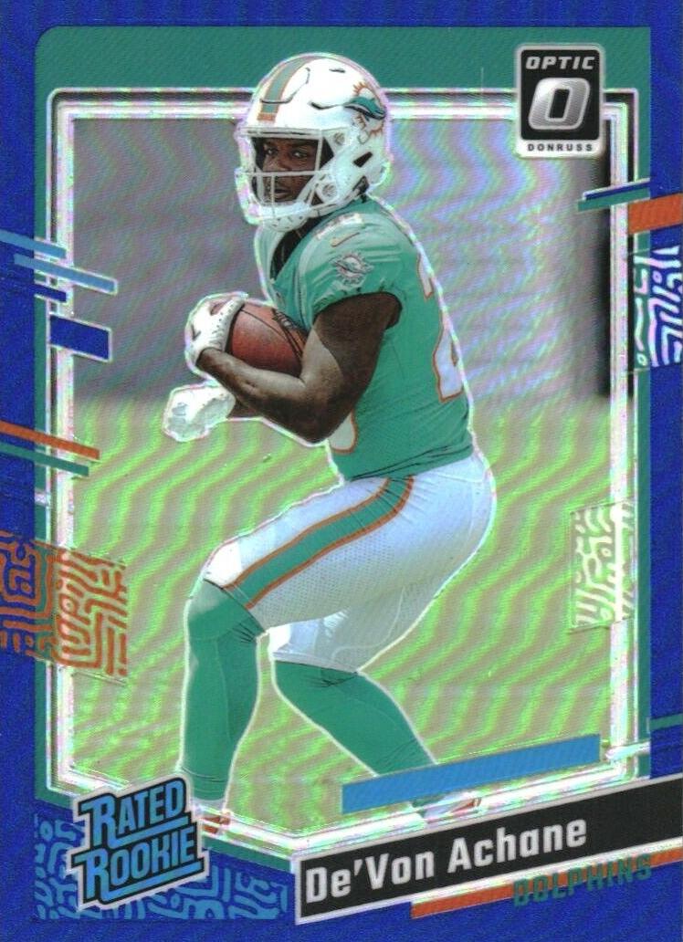 2023 Donruss Optic Football Blue De'Von Achane #269