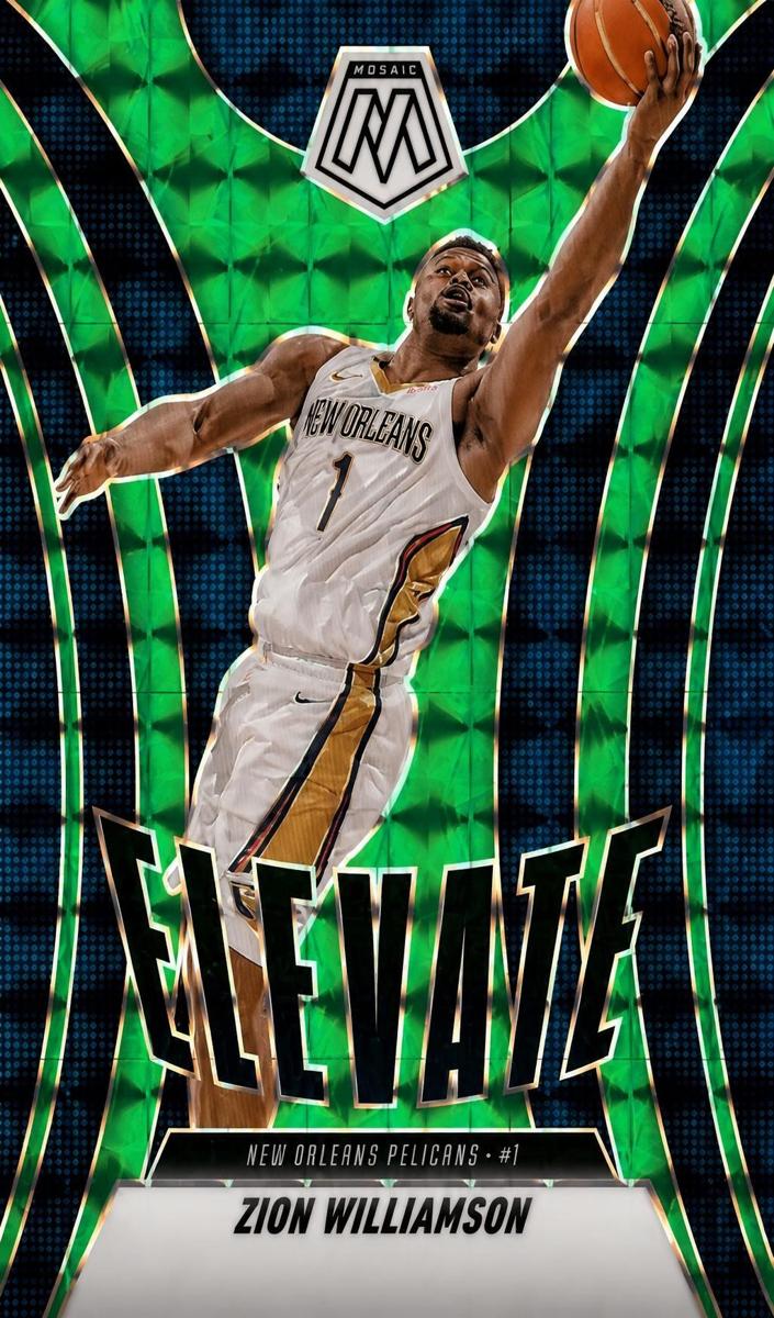 2024 Panini Mosaic Basketball Green Zion Williamson #2 PSA 9