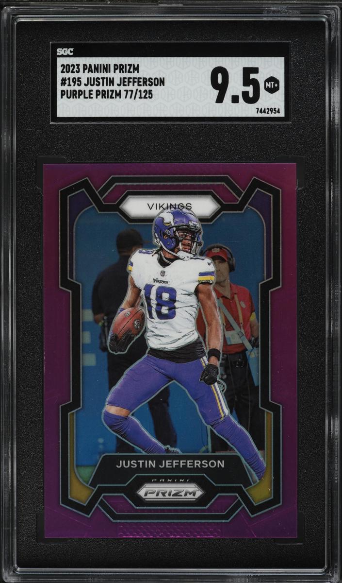 2023 Panini Prizm Football Purple Justin Jefferson #195