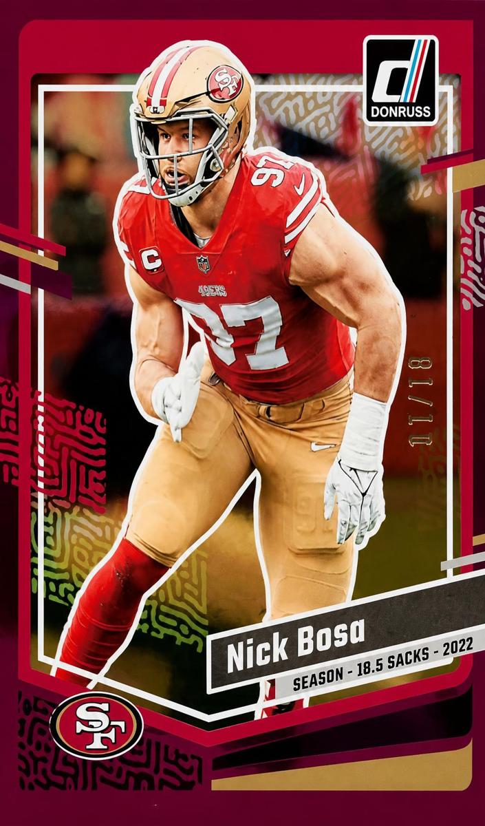 2023 Panini Donruss Football Season Stat Line Nick Bosa #272