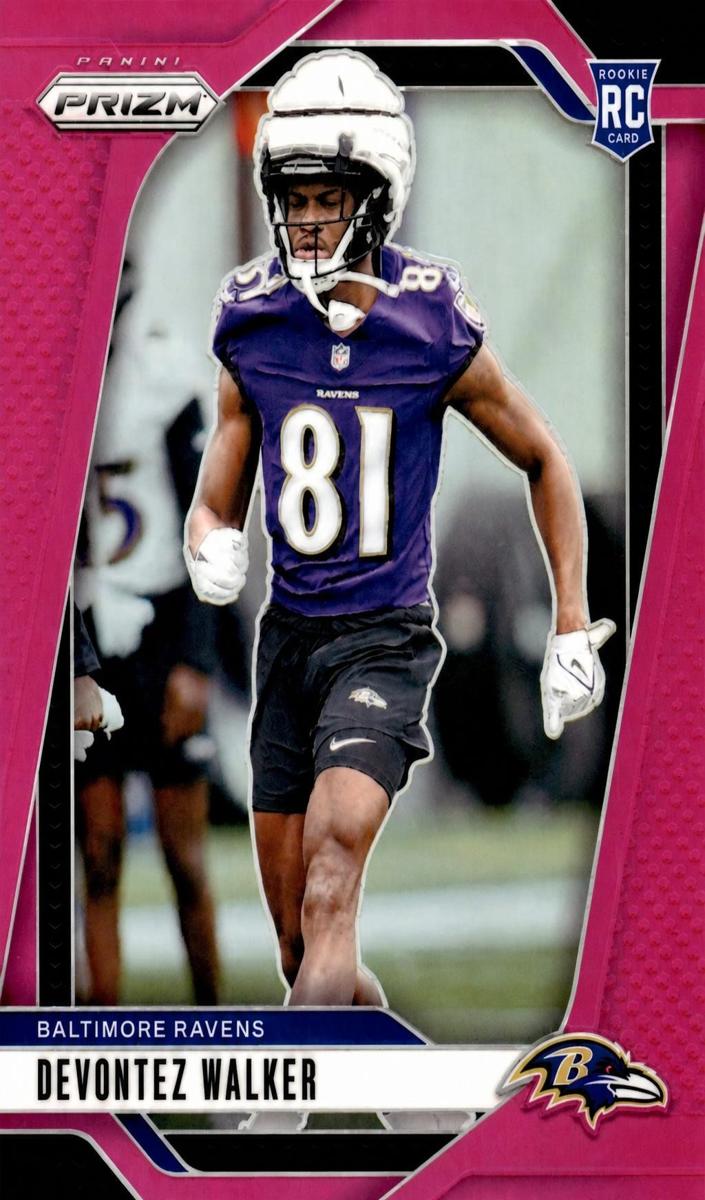 2024 Panini Prizm Football Pink Devontez Walker #328