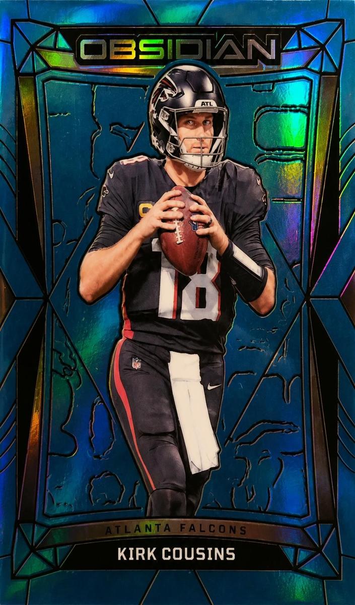 2024 Panini Obsidian Football Blue Kirk Cousins #9 PSA 9