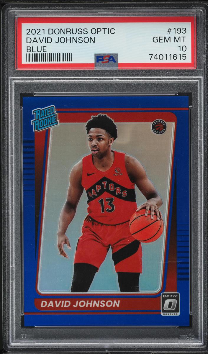 2021 Donruss Optic Basketball Blue David Johnson #193 PSA 10