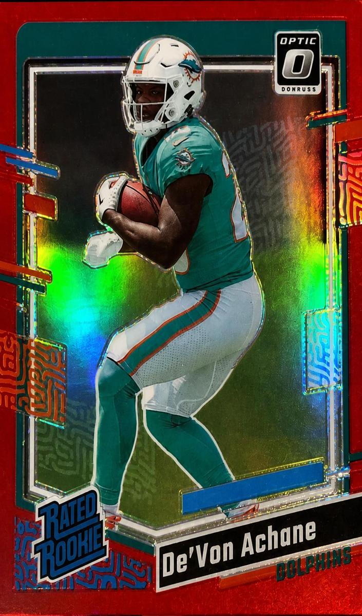 2023 Donruss Optic Football Red De'Von Achane #269