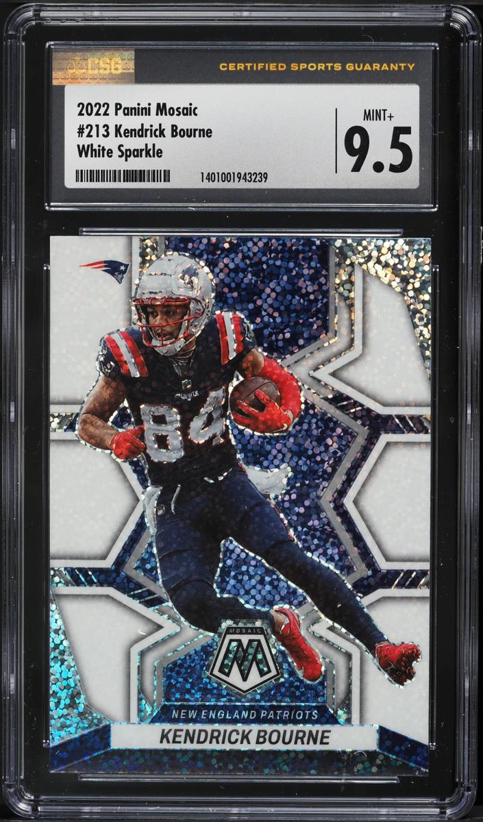2022 Panini Mosaic Football White Sparkle Kendrick Bourne #213