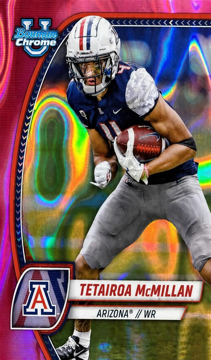 2024 Bowman Chrome University Football Pink Lava Tetairoa McMillan #170 PSA 9
