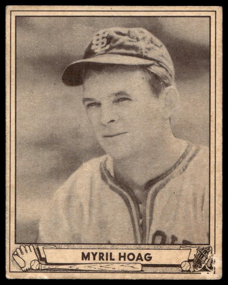 1940 Play Ball Baseball Myril Hoag #52 PSA 6