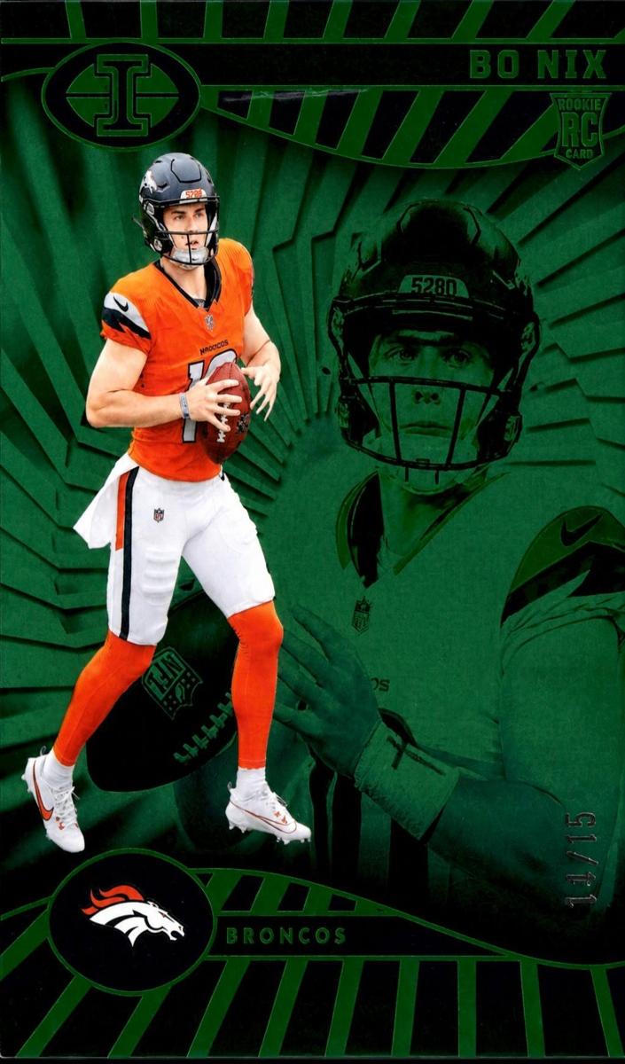 2024 Panini Illusions Football Green Trophy Collection Bo Nix #22