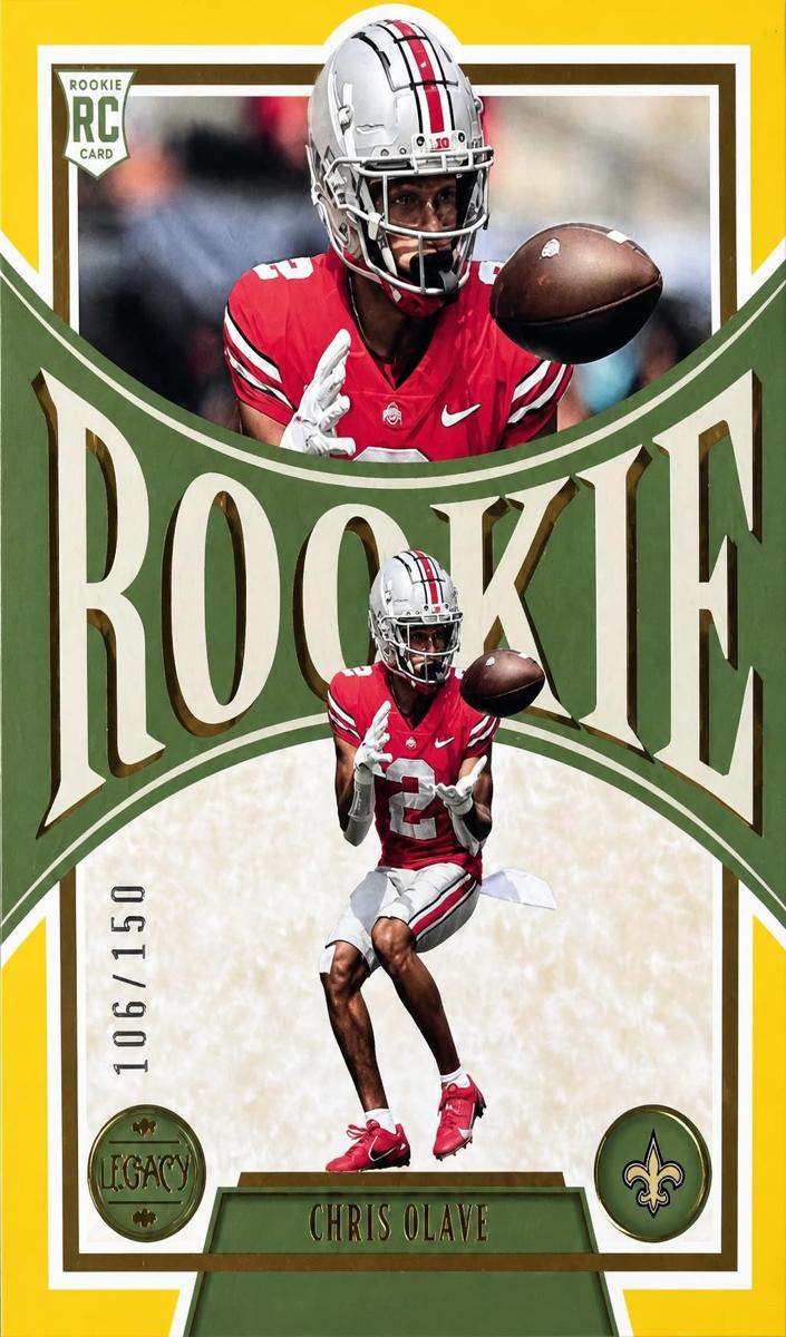 2022 Panini Legacy Football Yellow Chris Olave #154 SGC 9.5