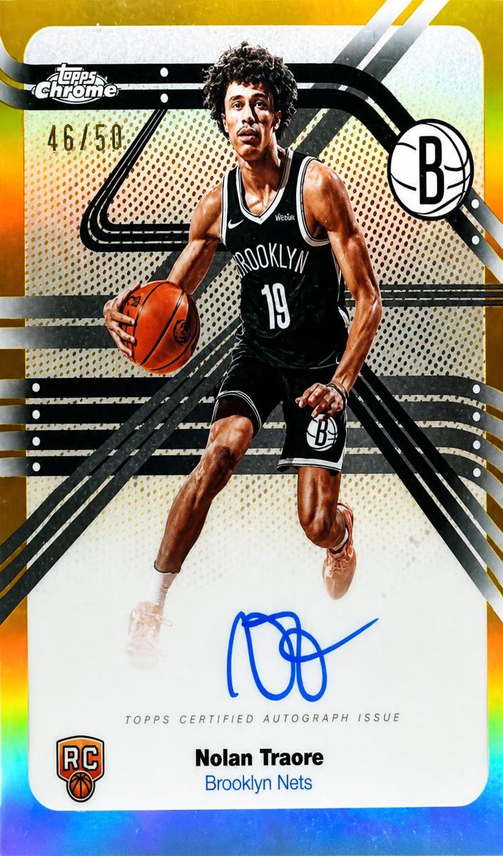 2025 Topps Chrome Sapphire Basketball Gold Nolan Traore #NS-NT
