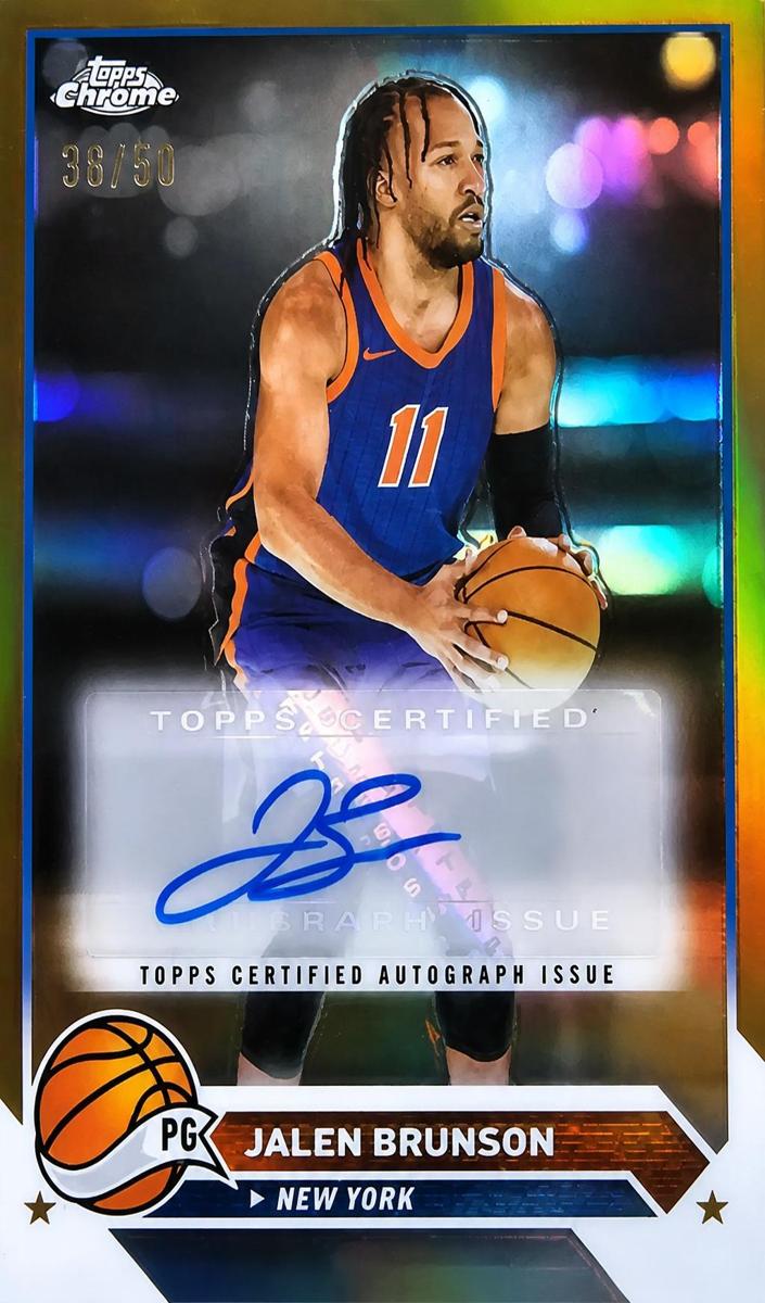 2023 Topps Chrome Basketball Gold Refractor Jalen Brunson #CG-JAB