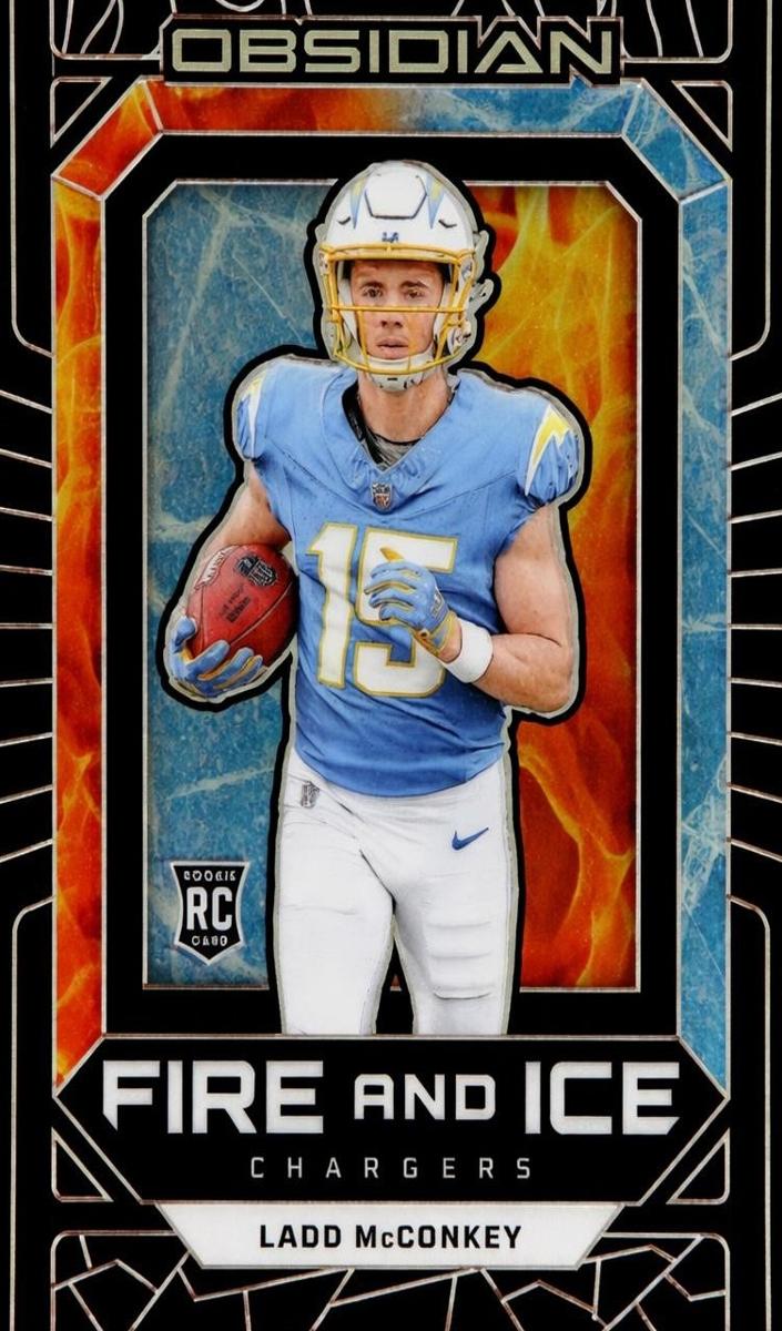 2024 Panini Obsidian Football Ladd McConkey #21 PSA 10