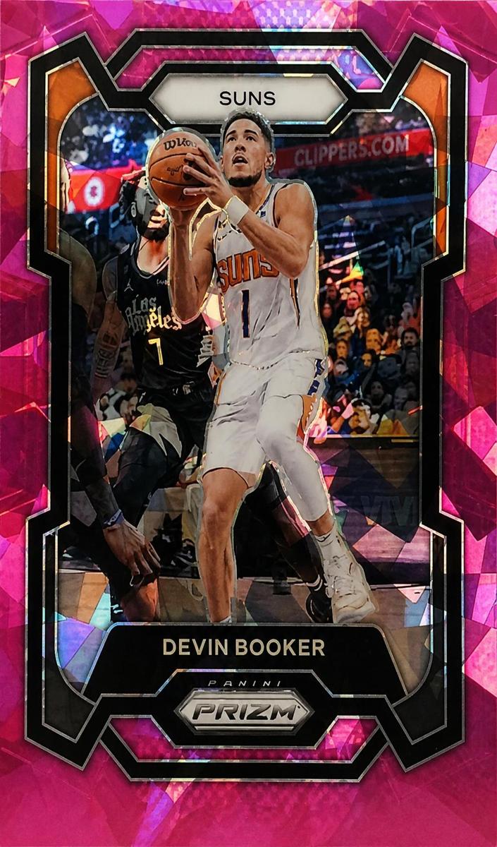 2023 Panini Prizm Basketball Pink Ice Devin Booker #58 PSA 9