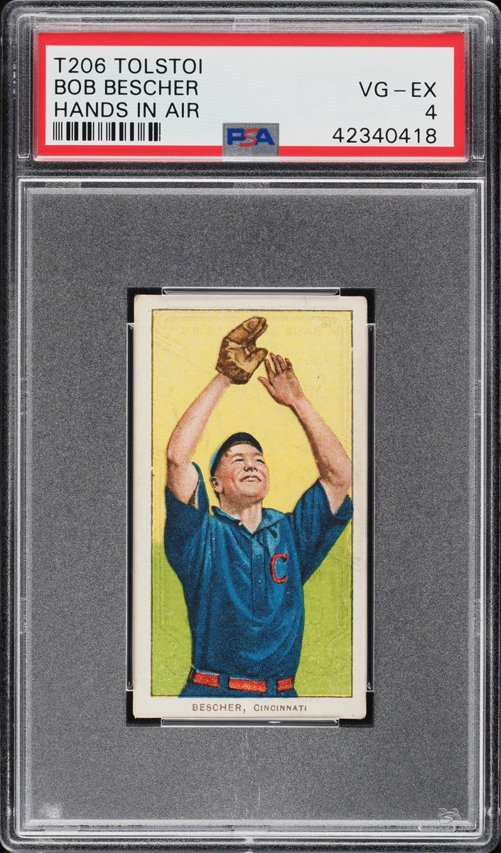 1909-11 T206 Baseball Hands in Air Bob Bescher #NNO