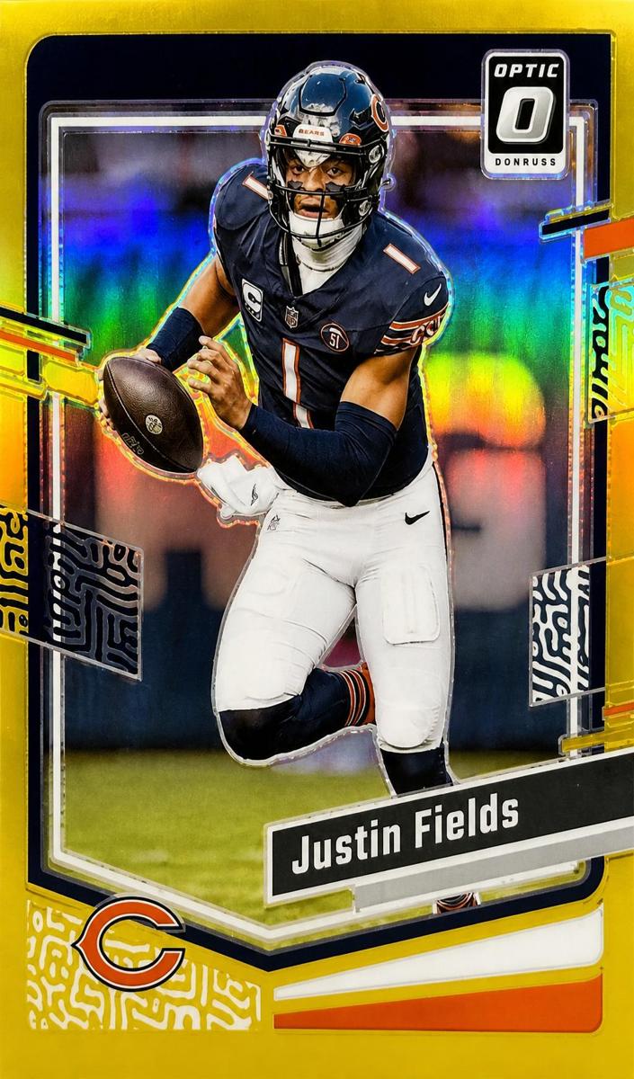 2023 Donruss Optic Football Gold Justin Fields #36 PSA 9