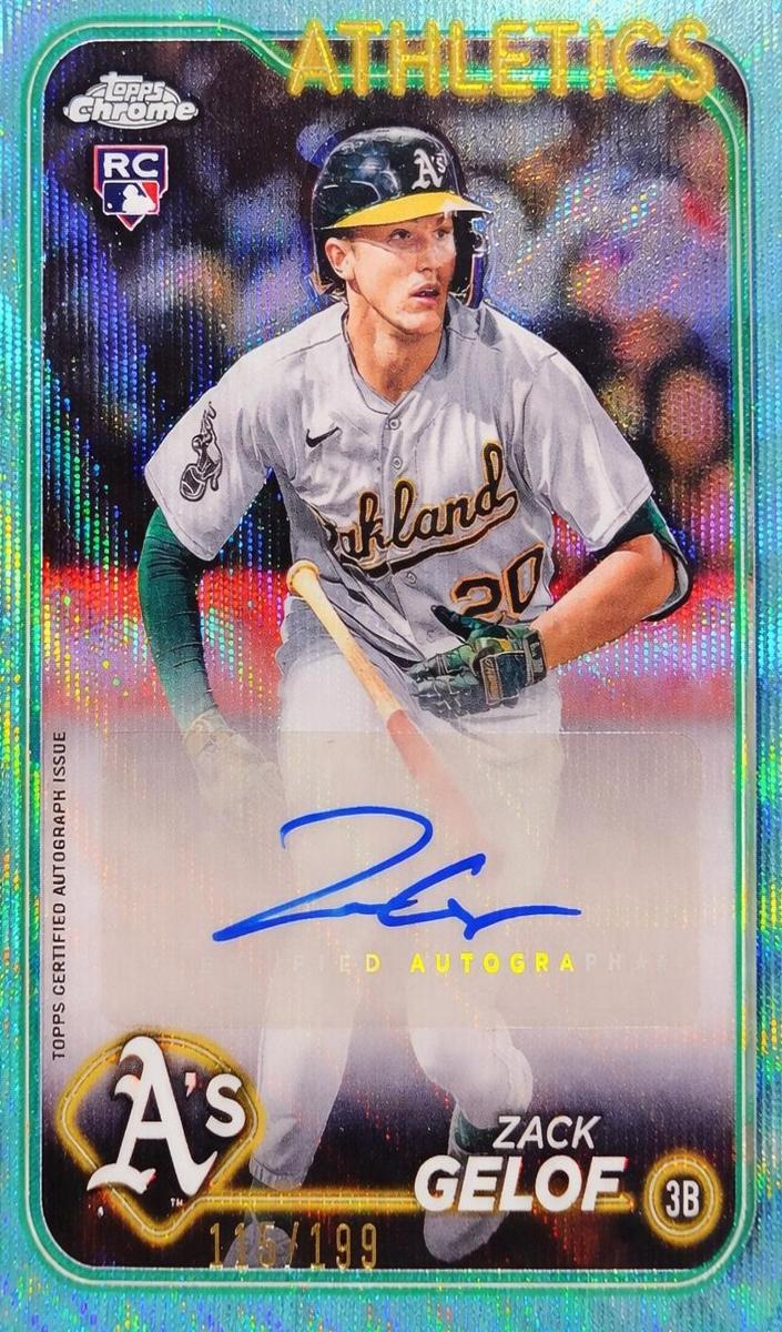 2024 Topps Chrome Update Baseball Aqua Wave Zack Gelof #AC-ZG