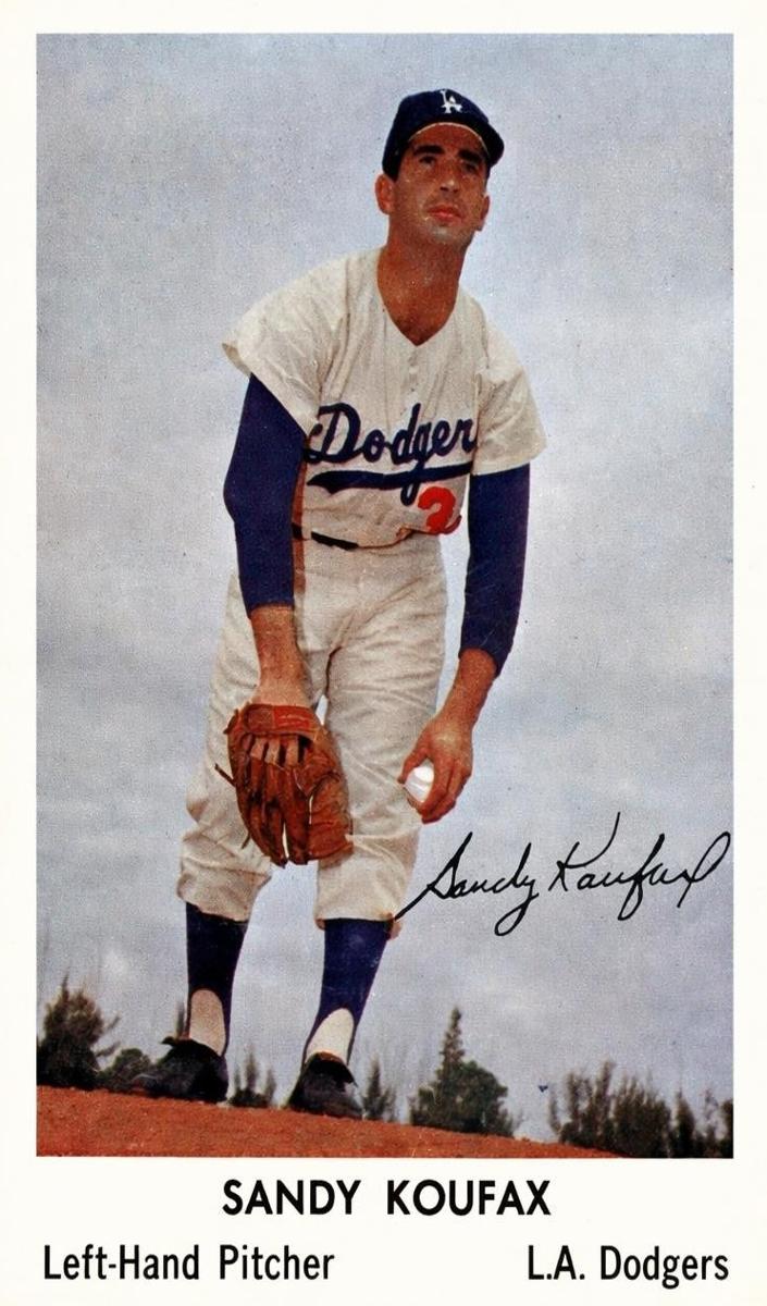 1960 Bell Brand Dodgers Baseball Sandy Koufax #9
