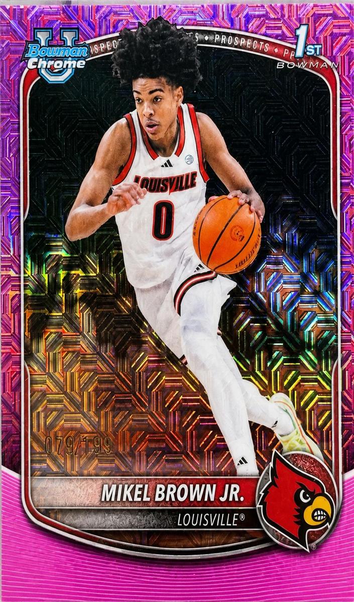 2025 Bowman Mega Box Basketball Pink Mojo Refractor Mikel Brown Jr. #BCP-12