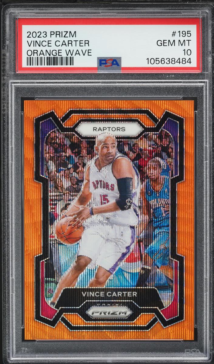 2023 Panini Prizm Basketball Orange Wave Vince Carter #195