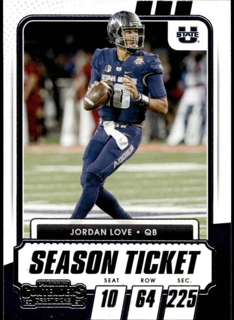 2021 Panini Contenders Draft Picks Football Jordan Love #89 PSA 10