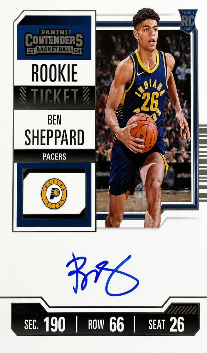 2023 Panini Contenders Basketball Ben Sheppard #102 PSA 8