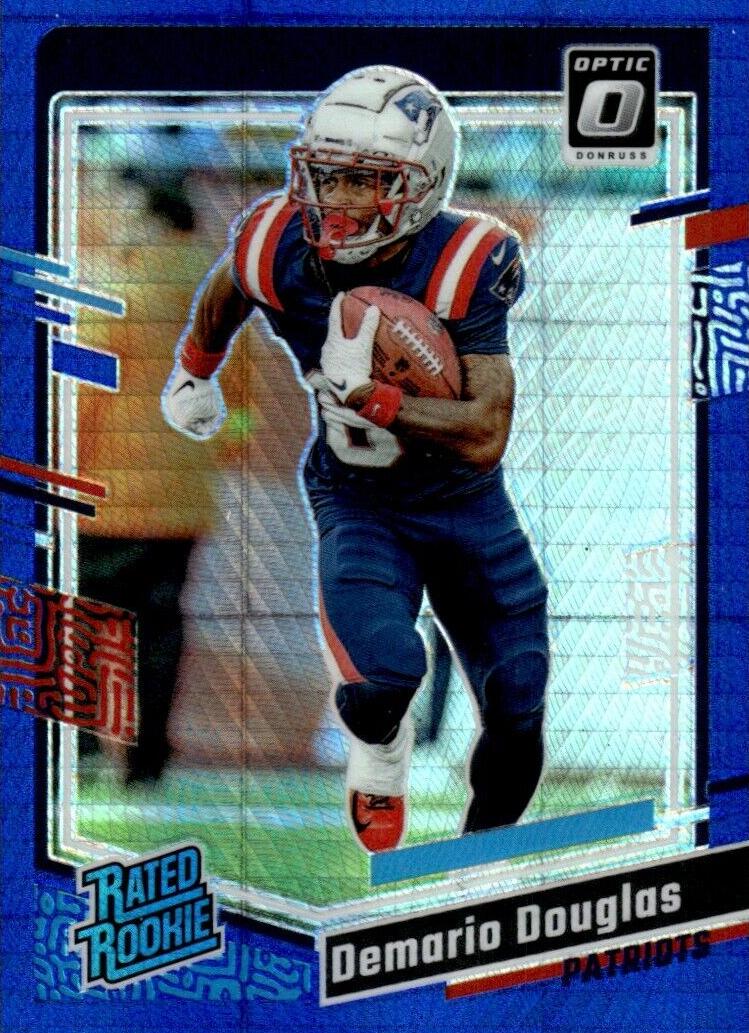 2023 Donruss Optic Football Blue Hyper Demario Douglas #300 PSA 10