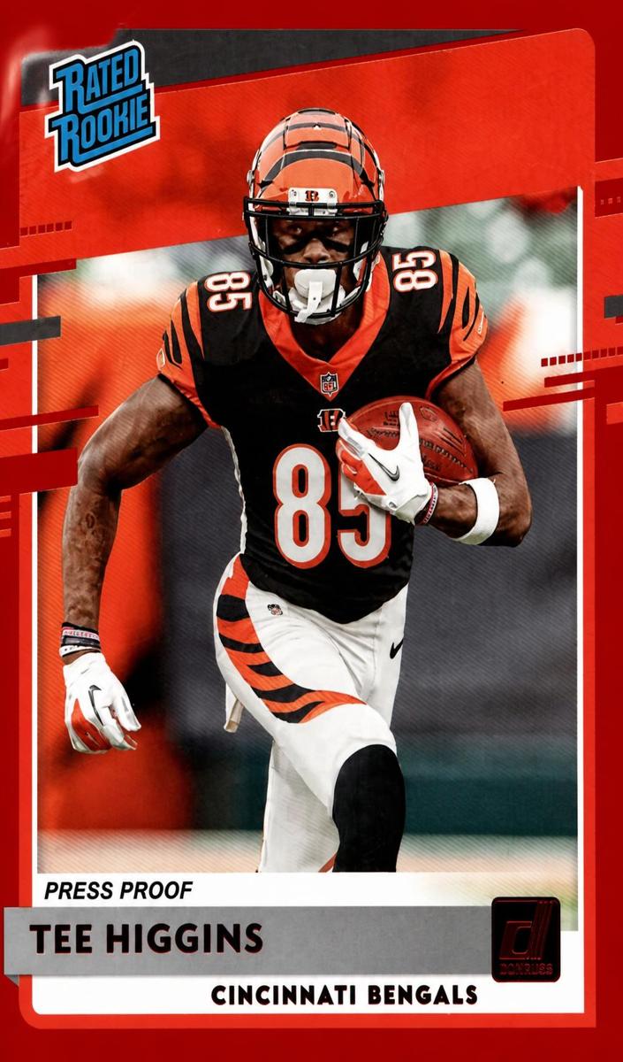 2020 Panini Donruss Football Press Proof Red Tee Higgins #310 PSA 9