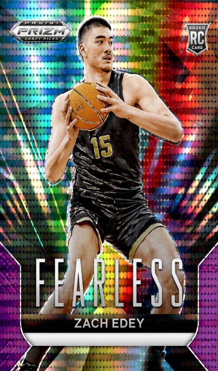 2024 Panini Prizm Draft Picks Basketball Purple Pulsar Zach Edey #6