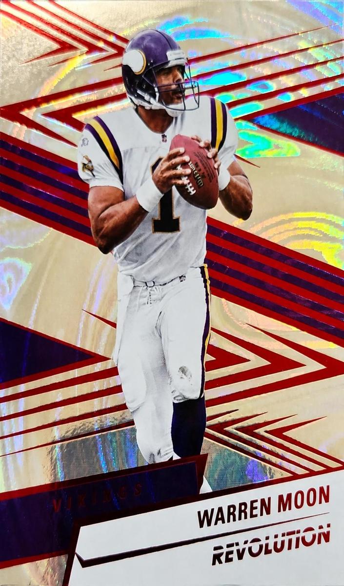 2025 Panini Revolution Football Red Swirl Warren Moon #35