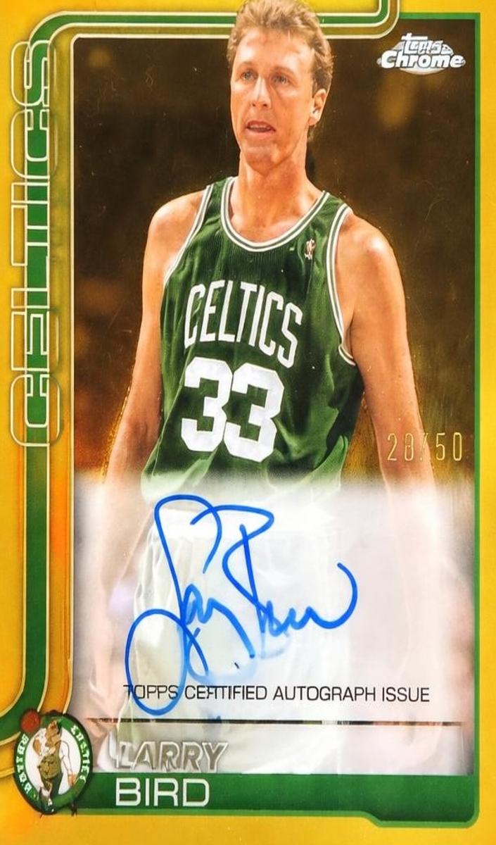 2025 Topps Chrome Basketball Gold Refractor Larry Bird #TCA-LB