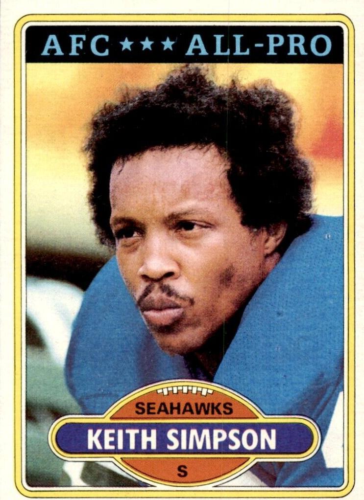 1980 Topps Football Keith Simpson #355