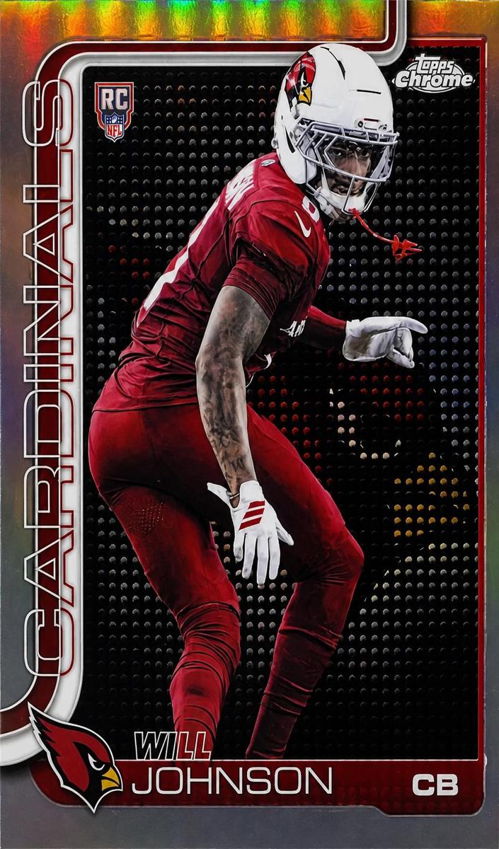 2025 Topps Chrome Football Lightboard Logo Variation Will Johnson #349
