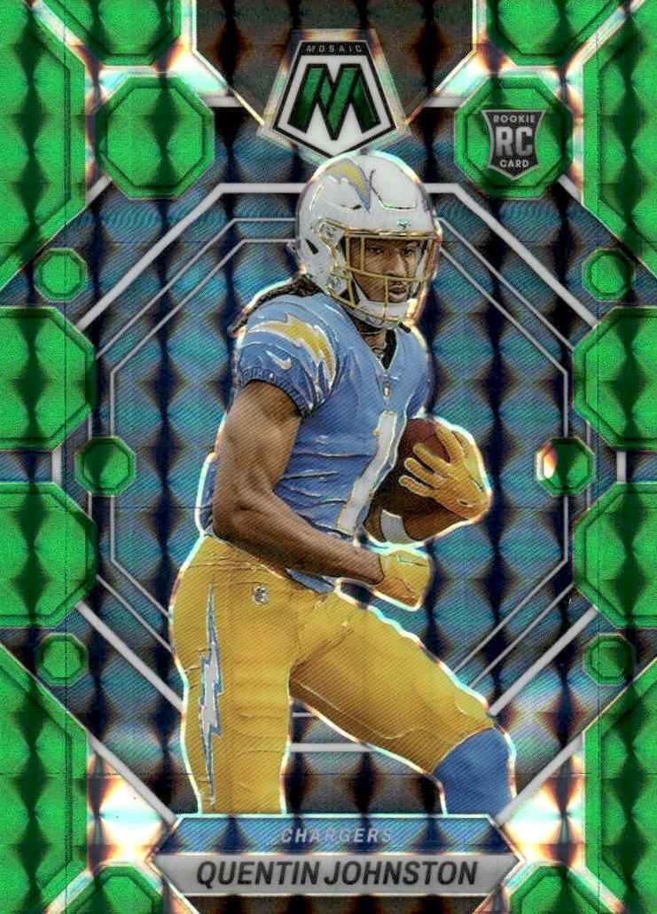 2023 Panini Mosaic Football Green Quentin Johnston #356 PSA 10