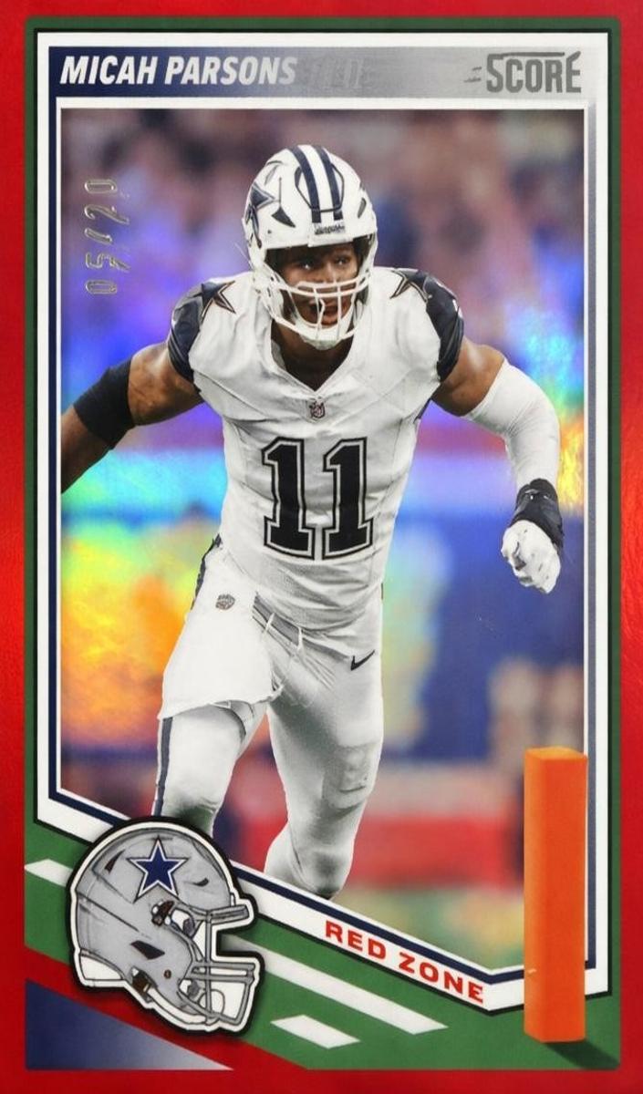2025 Panini Score Football Red Zone Micah Parsons #226